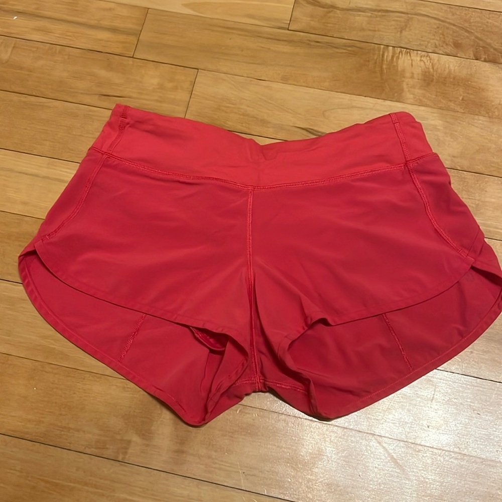 Lululemon size 8 pink speed up shorts
